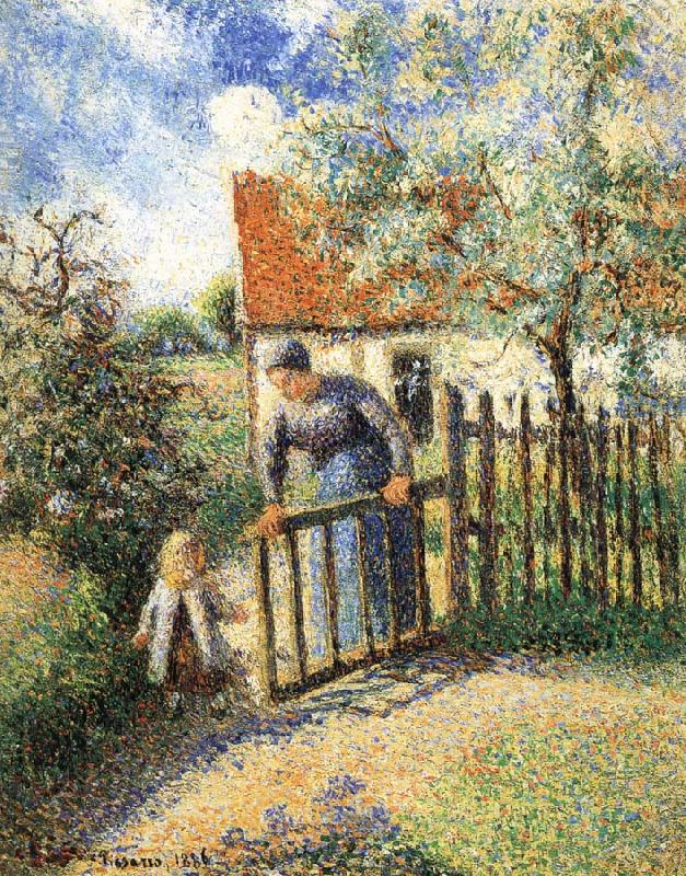 Camille Pissarro Mothers and children in the garden oil painting picture
